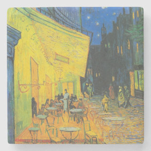 Van Gogh Cafe Terrace French Street Scene Stone Coaster