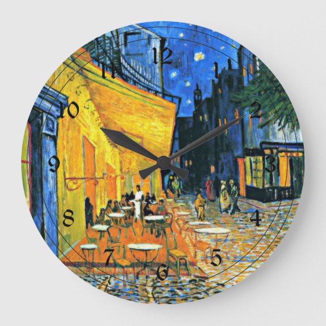 Van Gogh: Cafe Terrace Large Clock (Front)