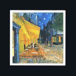 Van Gogh - Cafe Terrace Napkin<br><div class="desc">Cafe Terrace,  famous painting by Vincent van Gogh</div>