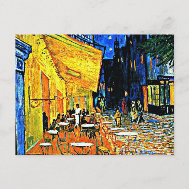 Van Gogh, Cafe Terrace, place-du-forum, Postcard (Front)
