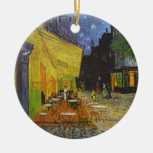 Van Gogh Cafe Terrace Post-Impressionist Ceramic Tree Decoration