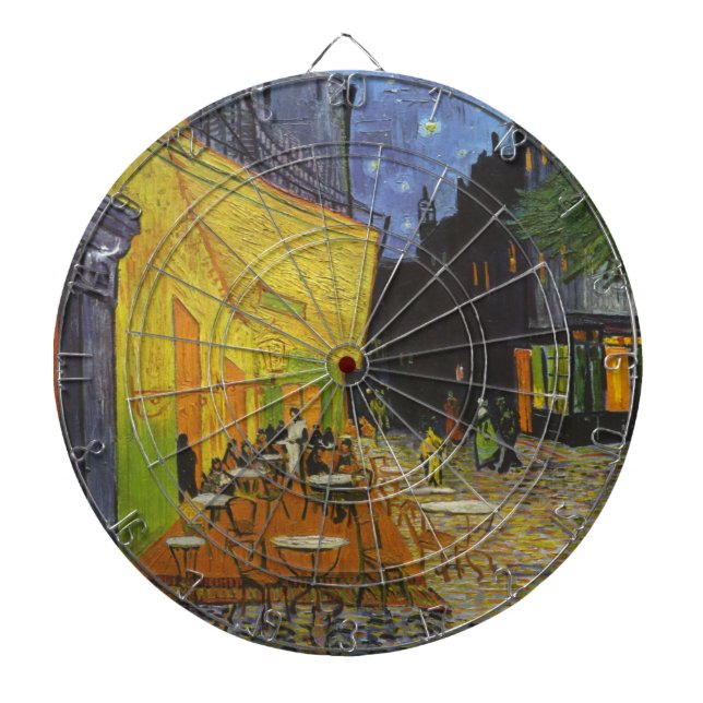 Van Gogh Cafe Terrace Post-Impressionist Dartboard (Front)