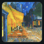 Van Gogh Café Terrace Stickers<br><div class="desc">Van Gogh Café Terrace stickers. Oil painting on canvas from 1888. Van Gogh’s most celebrated cityscape,  Café Terrace Place du Forum Arles,  beautifully captures French nightlife in the late nineteenth century. A great gift for fans of van Gogh,  cafes,  cityscapes and French art.</div>