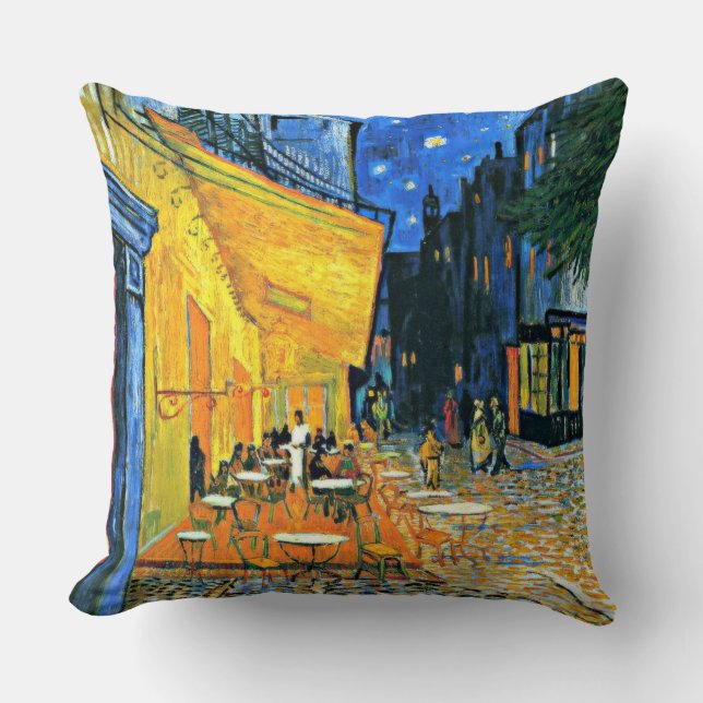 Van Gogh - Cafe Terrace, Van Gogh famous painting Cushion (Front)