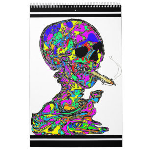 Van Gogh Calavera Smoking Cigarette Calendar