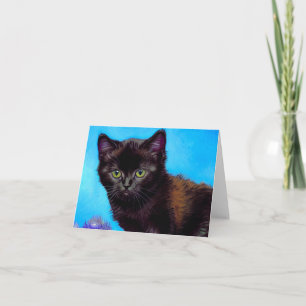 Van Gogh Cat and Flowers Invitation