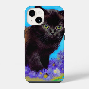 Van Gogh Cat and Flowers iPhone 14 Case