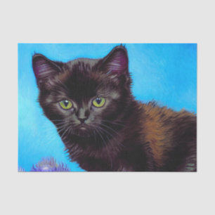 Van Gogh Cat and Flowers Tissue Paper
