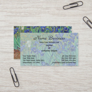 Van Gogh Classic Painting Irises Floral Botanical Business Card