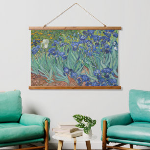Van Gogh Classic Painting Irises Floral Botanical Hanging Tapestry