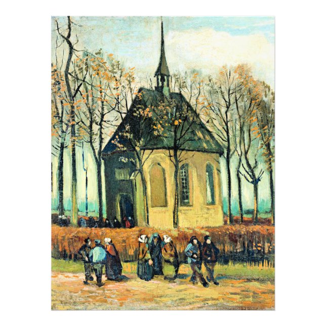 Van Gogh - Congregation, Reformed Church Photo Print (Front)