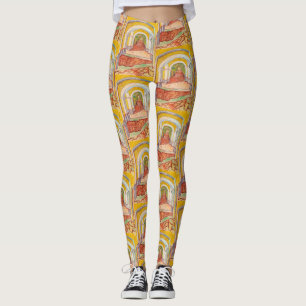 Van Gogh Corridor Asylum Yellow Impressionist Art Leggings