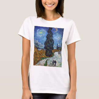 Van Gogh- Country Road in Provence by Night T-Shirt