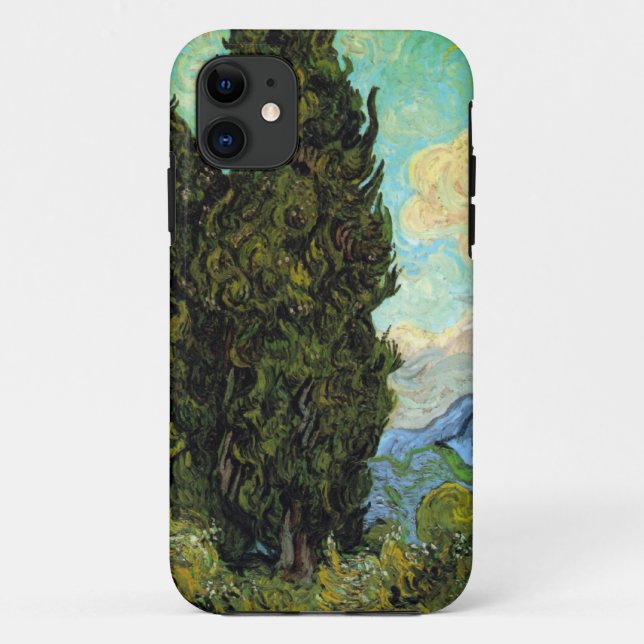 Van Gogh Cypresses Case-Mate iPhone Case (Back)