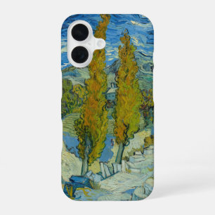 Van Gogh Cypresses - Swirling Blue Sky Art iPhone 16 Case