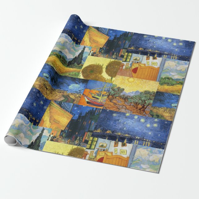 Van Gogh Dream Paintings Art Wrapping Paper (Unrolled)
