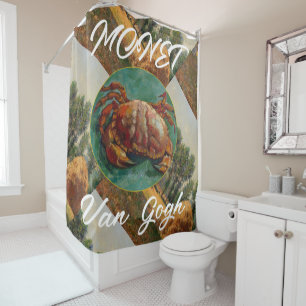 Van Gogh Dungeness Crab MONET 2032 2033 2034 Shower Curtain