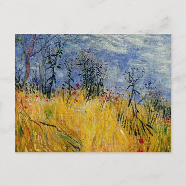 Van Gogh - Edge of a Wheat Field with Poppies Postcard (Front)