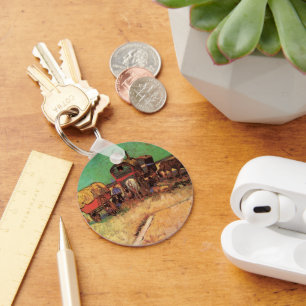 Van Gogh; Encampment of Gypsies with Caravans Key Ring