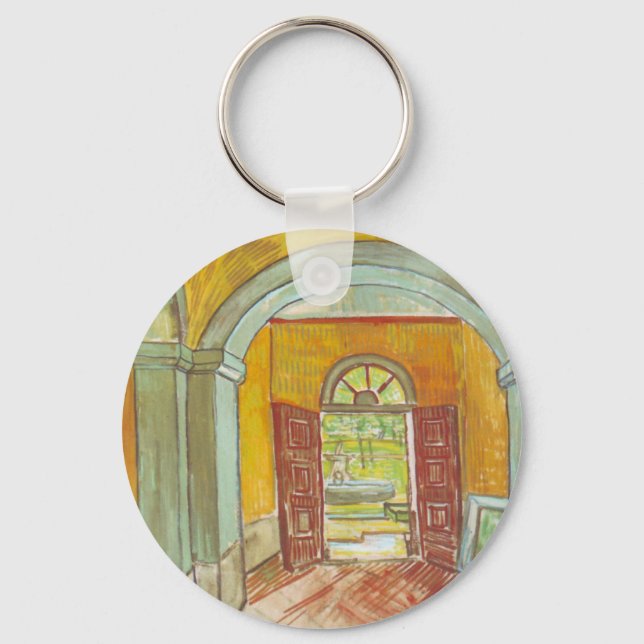 Van Gogh Entrance Hall of Saint Paul Hospital Key Ring (Front)