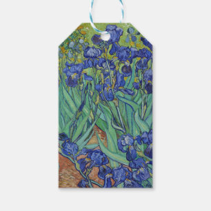 Van Gogh Famous Blue Irises Floral Oil Painting Gift Tags
