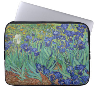 Van Gogh Famous Blue Irises Floral Oil Painting Laptop Sleeve