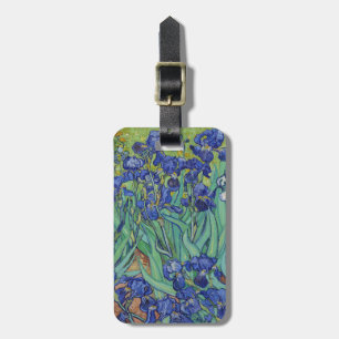 Van Gogh Famous Blue Irises Floral Oil Painting Luggage Tag