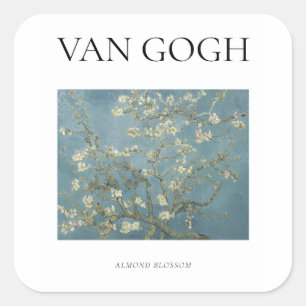Van Gogh , famous painting Almond blossom   Square Sticker
