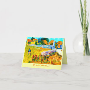 VAN GOGH "Farm House in Provence" Birthday Card