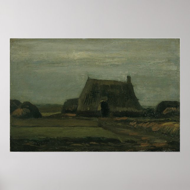 Van Gogh - Farm With Stacks Of Peat Poster (Front)
