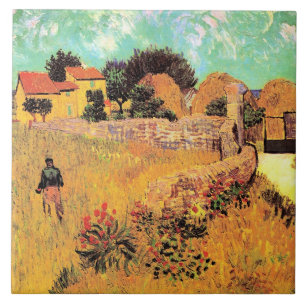Van Gogh - Farmhouse in Provence, Ceramic Tile