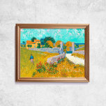 Van Gogh Farmhouse In Provence Old Art Poster<br><div class="desc">Poster of Vincent Van Gogh,  Farmhouse in Provence,  1888. Old famous painting with a garden full of flowers,  houses,  and bright tone colors in a post-impressionism style. CCO license,  public domain art. Frame not included.</div>