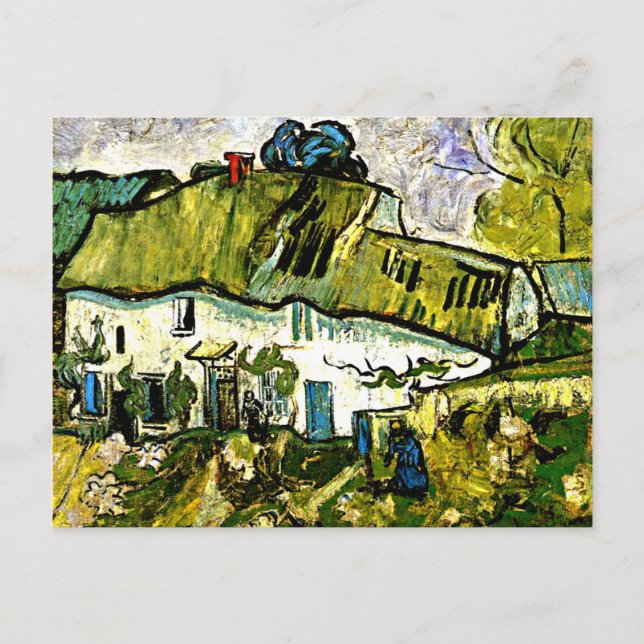 Van Gogh - Farmhouse with Two Figures Postcard (Front)