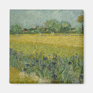 Van Gogh Field With Flowers Near Arles Magnet