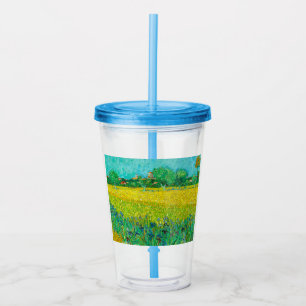 Van Gogh Field with Irises Near Arles Acrylic Tumbler