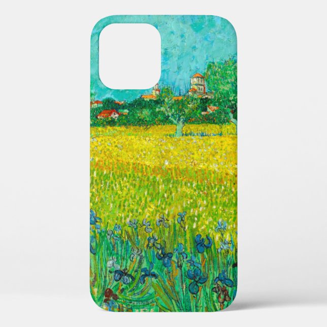 Van Gogh Field with Irises Near Arles Case-Mate iPhone Case (Back)