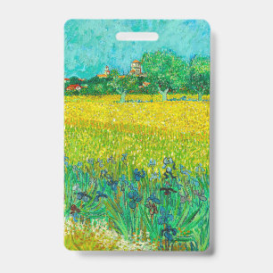 Van Gogh Field with Irises Near Arles ID Badge