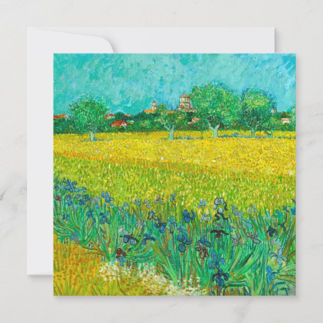 Van Gogh Field with Irises Near Arles Invitation (Front)