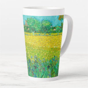Van Gogh Field with Irises Near Arles Latte Mug