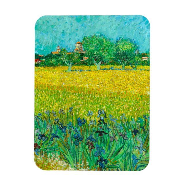 Van Gogh Field with Irises Near Arles Magnet (Vertical)