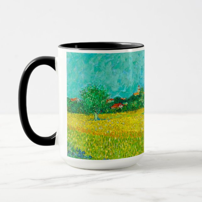 Van Gogh Field with Irises Near Arles Mug (Left)