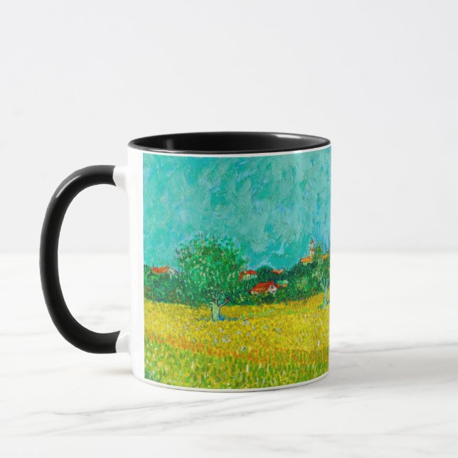 Van Gogh Field with Irises Near Arles Mug (Left)