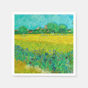 Van Gogh Field with Irises Near Arles Napkin