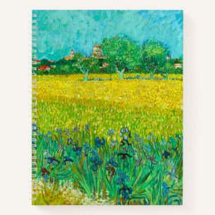 Van Gogh Field with Irises Near Arles Notebook