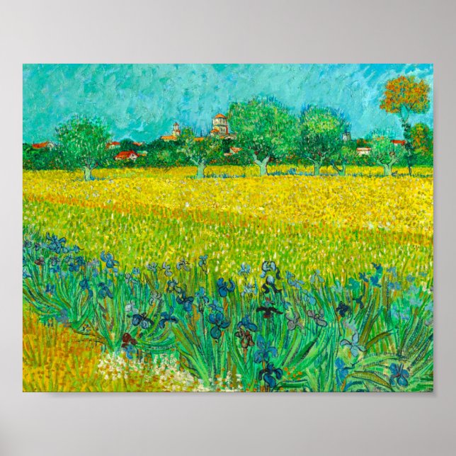 Van Gogh Field with Irises Near Arles Poster (Front)