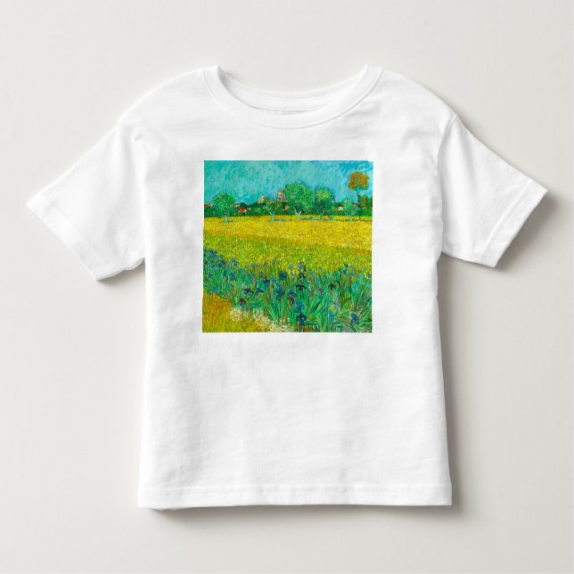 Van Gogh Field with Irises Near Arles Toddler T-Shirt (Front)