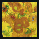 Van Gogh Fifteen Sunflowers In A Vase Fine Art Bandana<br><div class="desc">Vincent Van Gogh Fifteen Sunflowers In A Vase Sunflowers (original title, in French: Tournesols) are the subject of two series of still life paintings by the Dutch Post-Impressionist painter Vincent van Gogh. Art by Vincent van Gogh Movement: Post-Impressionism Artistic beautiful floral vintage fine art painting featuring fifteen sunflowers in a...</div>