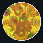 Van Gogh Fifteen Sunflowers In A Vase Fine Art Ceramic Knob<br><div class="desc">Vincent Van Gogh Fifteen Sunflowers In A Vase Sunflowers (original title, in French: Tournesols) are the subject of two series of still life paintings by the Dutch Post-Impressionist painter Vincent van Gogh. Art by Vincent van Gogh Movement: Post-Impressionism Artistic beautiful floral vintage fine art painting featuring fifteen sunflowers in a...</div>