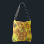 Van Gogh Fifteen Sunflowers In A Vase Fine Art Crossbody Bag<br><div class="desc">Vincent Van Gogh Fifteen Sunflowers In A Vase Sunflowers (original title, in French: Tournesols) are the subject of two series of still life paintings by the Dutch Post-Impressionist painter Vincent van Gogh. Art by Vincent van Gogh Movement: Post-Impressionism Artistic beautiful floral vintage fine art painting featuring fifteen sunflowers in a...</div>