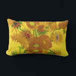 Van Gogh Fifteen Sunflowers In A Vase Fine Art Lumbar Cushion<br><div class="desc">Vincent Van Gogh Fifteen Sunflowers In A Vase Sunflowers (original title, in French: Tournesols) are the subject of two series of still life paintings by the Dutch Post-Impressionist painter Vincent van Gogh. Art by Vincent van Gogh Movement: Post-Impressionism Artistic beautiful floral vintage fine art painting featuring fifteen sunflowers in a...</div>